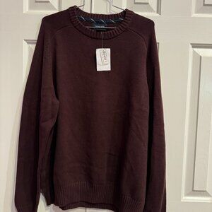 Land’s End, new, men’s sweater, maroon, XL